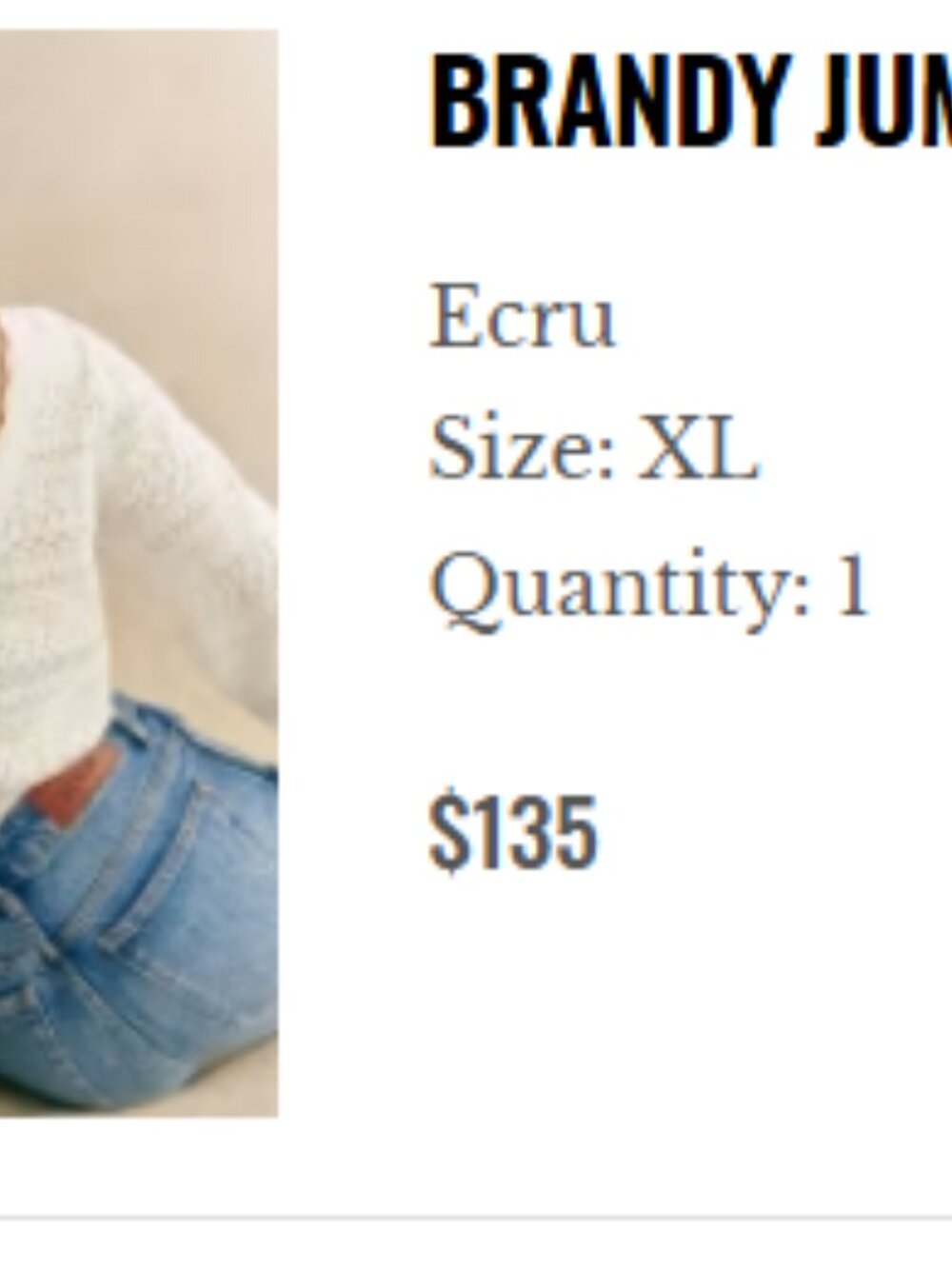 Sezane Brandy Jumper in Ecru Size XL - Picture 5 of 13